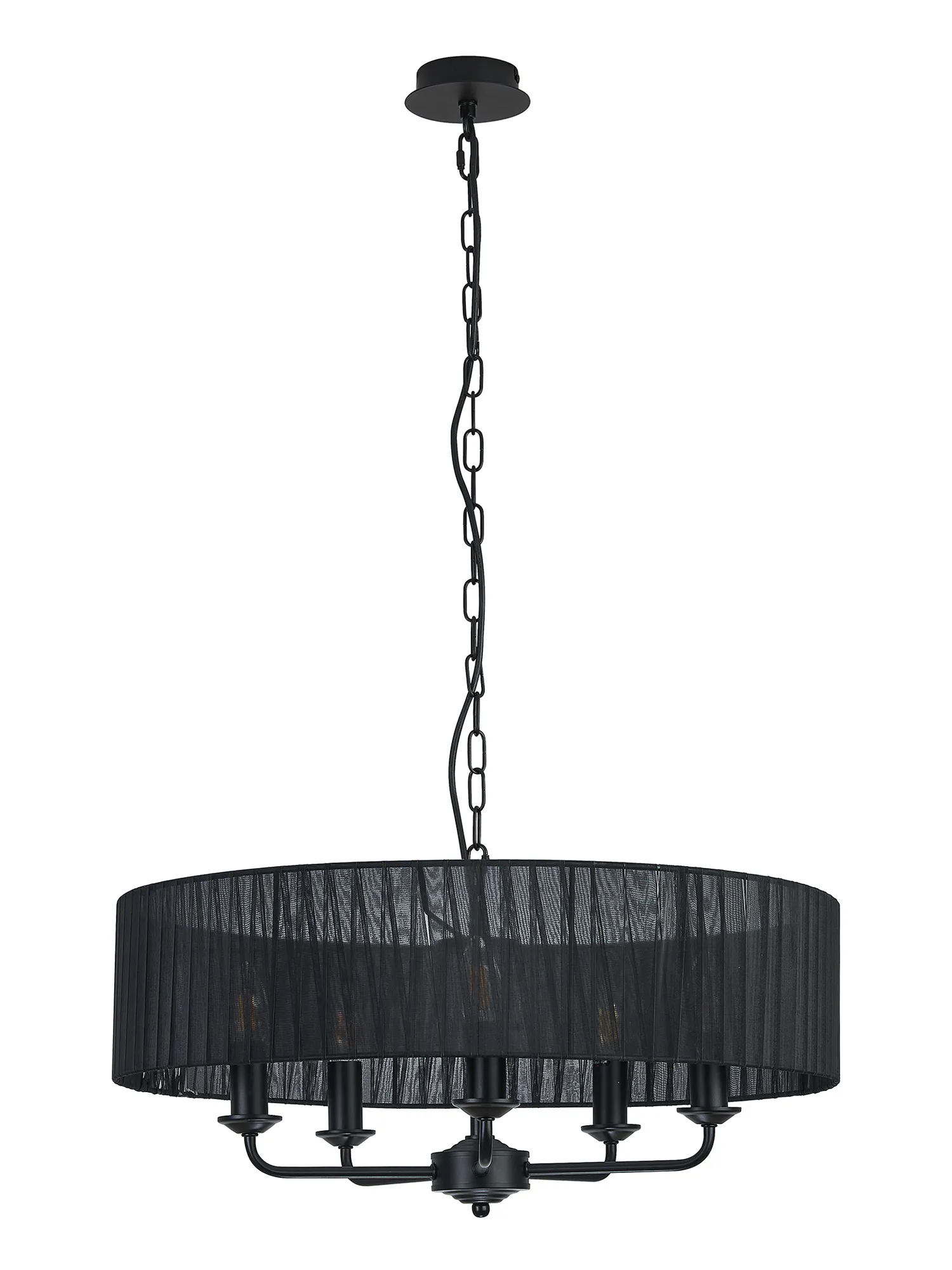 Banyan 45cm 3 Light Pendant Matt Black, Black DK1028  Deco Banyan MB BL